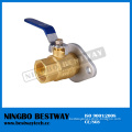 NPT Thread Flange Brass Ball Valve with Level Handle